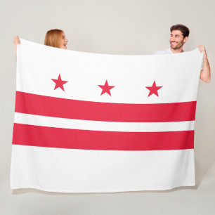 Flagga i Washington D.C. (Columbia District) Fleecefilt