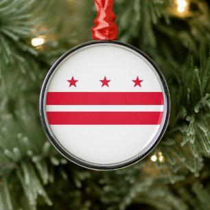 Flagga i Washington D.C. (Columbia District) Julgransprydnad Metall