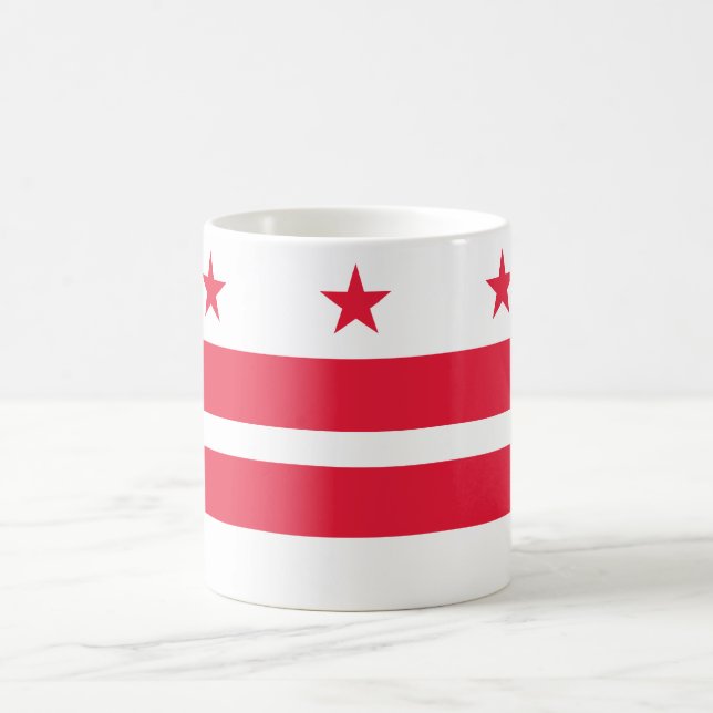 Flagga i Washington D.C. (Columbia District) Kaffemugg (Center)