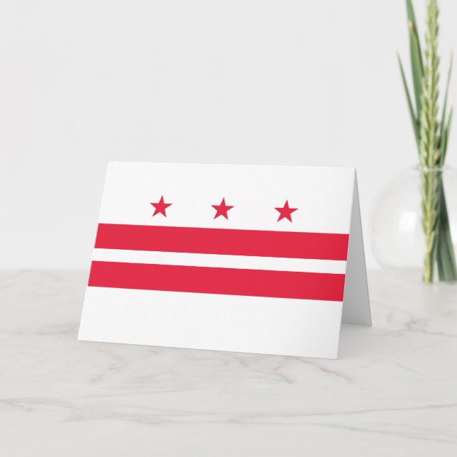 Flagga i Washington D.C. (Columbia District) Kort (Framsida)