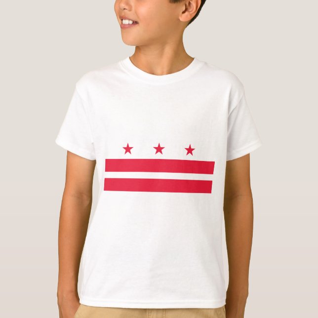 Flagga i Washington D.C. (Columbia District) T Shirt (Framsida)