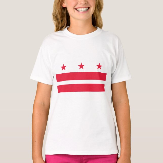 Flagga i Washington D.C. (Columbia District) T Shirt (Framsida)