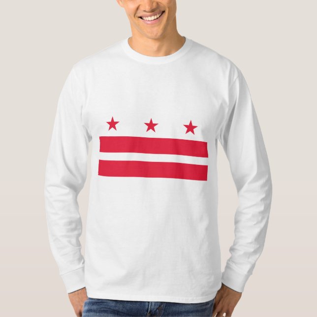 Flagga i Washington D.C. (Columbia District) T Shirt (Framsida)