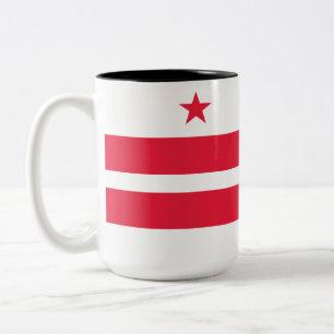 Flagga i Washington D.C. (Columbia District) Två-Tonad Mugg