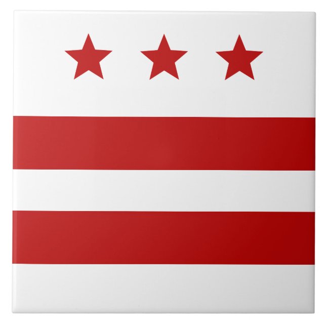 Flagga i Washington D.C. Kakelplatta (Framsidan)