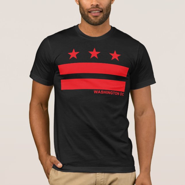 Flagga i Washington DC T-shirt (Framsida)
