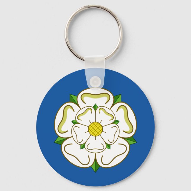Flagga i Yorkshire Keychain Nyckelring (Framsida)