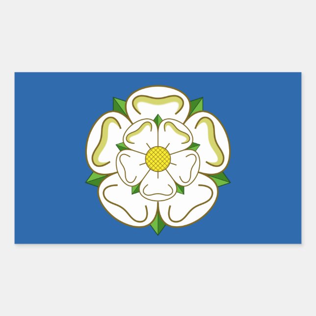 Flagga i Yorkshire Rektangulärt Klistermärke (Framsida)