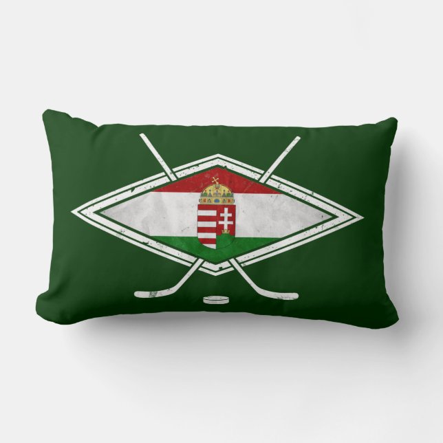 Flagga Ice Hockey Pillow Cushion Lumbarkudde (Framsida)
