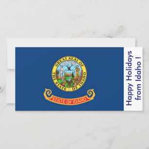 Flagga Idaho, Glad helg från USA Julkort