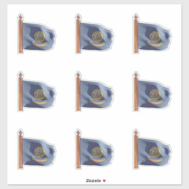 Flagga Idaho Klistermärken (Ark)