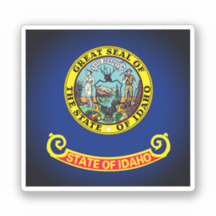 Flagga Idaho Klistermärken