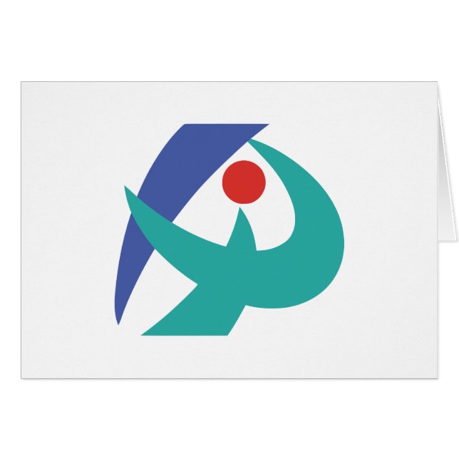 Flagga Iga, Mie, Japan Hälsningskort (Framsidan Horizontal)