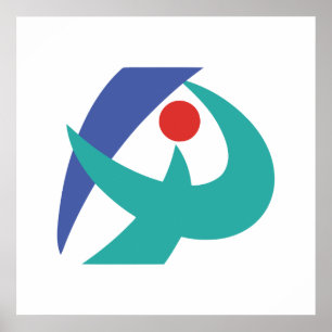 Flagga Iga, Mie, Japan Poster