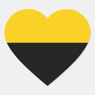 Flagga IJsselstein Hjärtformat Klistermärke