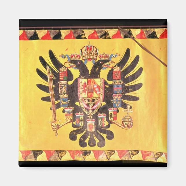 Flagga: Imperial Habsburg Dynasty, 1700 Magnet (Framsidan)