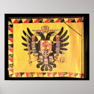 Flagga: Imperial Habsburg Dynasty, 1700 Poster