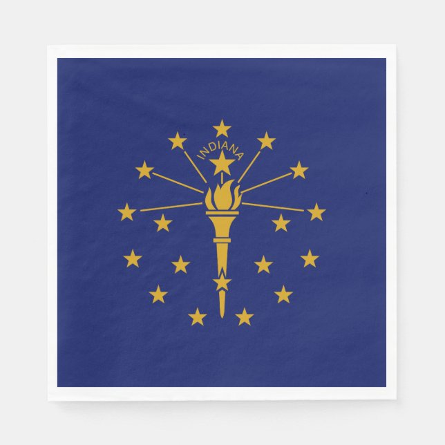 Flagga Indiana (Förenta staterna) Pappersservett (Framsidan)