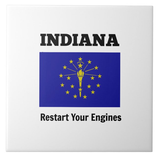 Flagga Indiana, Starta om motorerna Kakelplatta (Framsidan)