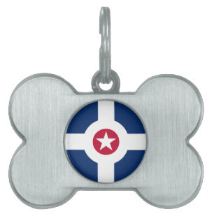 Flagga Indianapolis, Indiana Pet Tag ID-bricka Husdjur