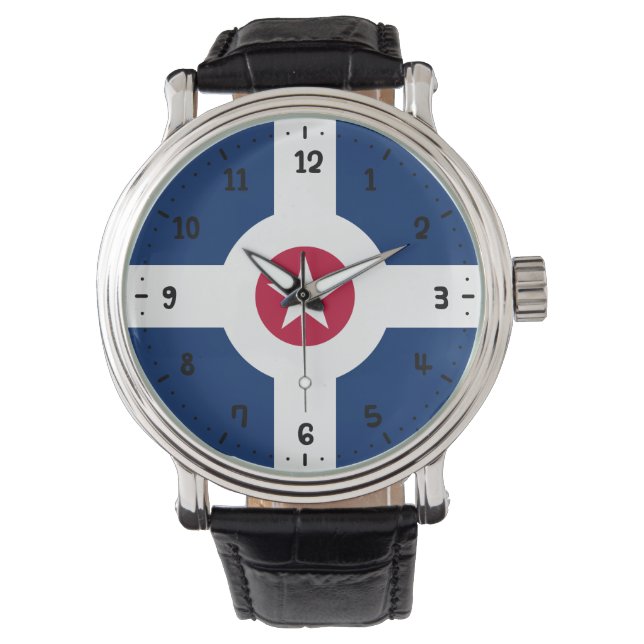 Flagga Indianapolis, Indiana Watch Armbandsur (Framsida)