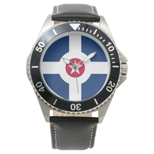 Flagga Indianapolis, Indiana Watch Armbandsur (Framsida)