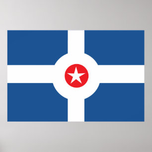 Flagga Indianapolis Poster