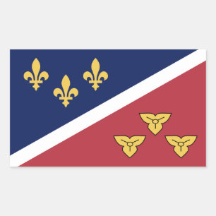 Flagga (inofficiell) av Metairie, Louisiana Rektangulärt Klistermärke