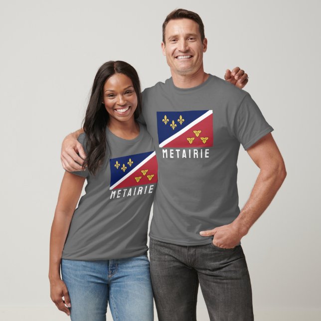 Flagga (inofficiell) av Metairie, Louisiana T Shirt (Unisex)