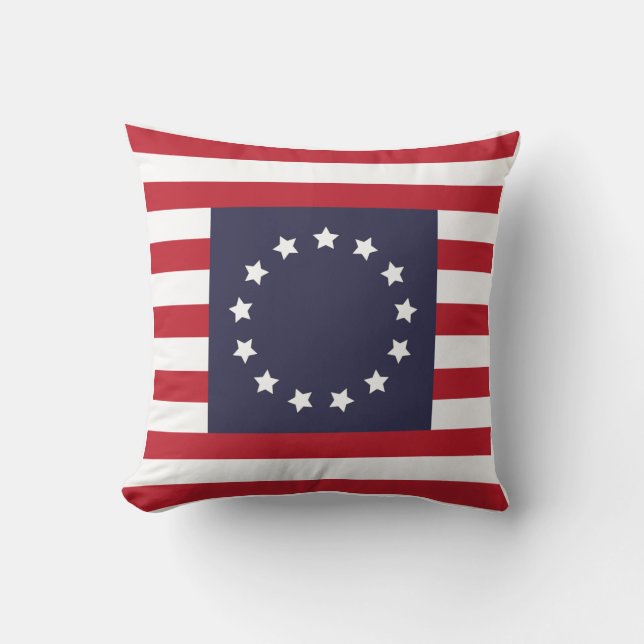 Flagga-inspirerade Betsy Ross Kudde (Framsida)