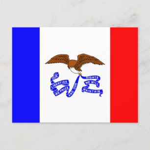 Flagga Iowa Vykort