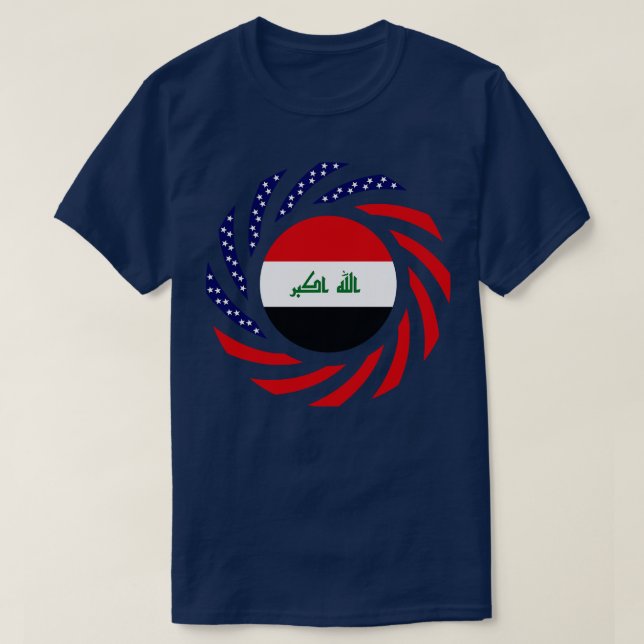 Flagga Irakiska amerikanska multinationella patrio T Shirt (Design framsida)