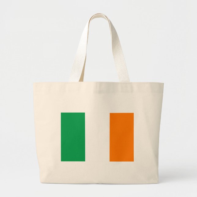 Flagga Ireland Jumbo Tote Bag Jumbo Tygkasse (Framsidan)
