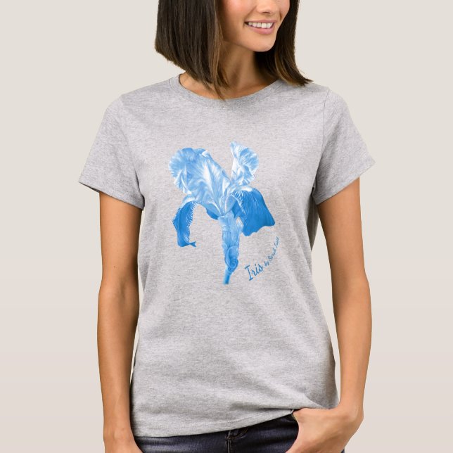 Flagga Iris art himlar blue hue t-shirt (Framsida)