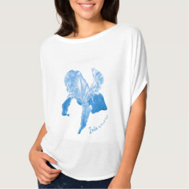 Flagga Iris art himlar blue hue t-shirt
