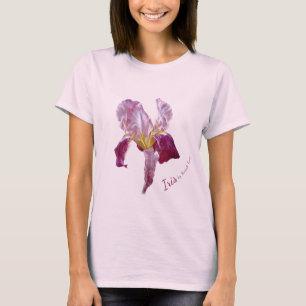 Flagga Iris bra konst djupt röda flickor t-shirt