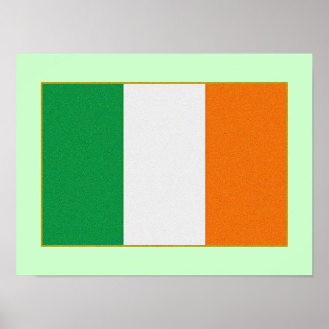 Flagga Irland-Irland-Republiken Tri-färg Poster (Framsidan)