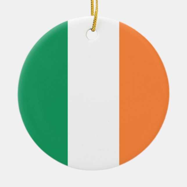 Flagga Irland Julgransprydnad Keramik (Framsidan)
