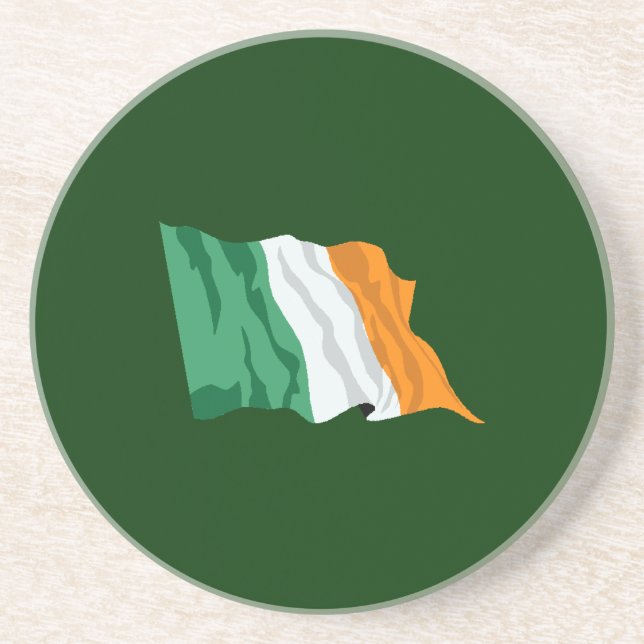 Flagga Irland Sandsten Coaster Underlägg (Framsidan)