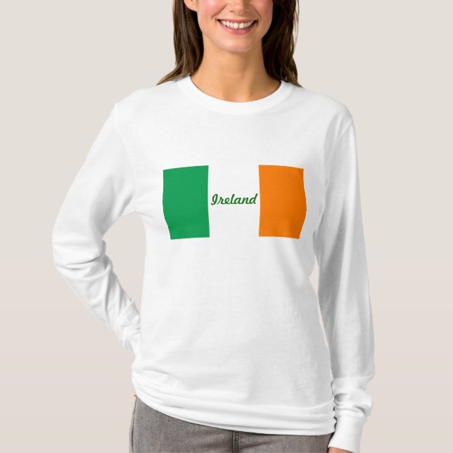 Flagga Irland/St. Patrick's Day T Shirt (Framsida)