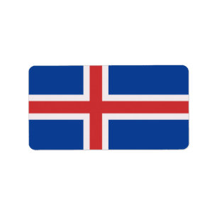 flagga island adressetikett