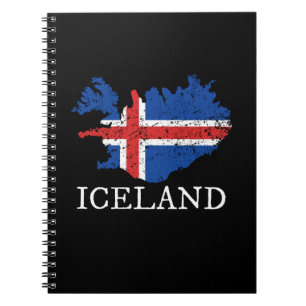 Flagga island anteckningsbok