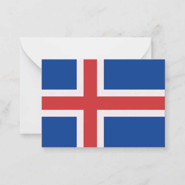 flagga island anteckningskort (Framsida)