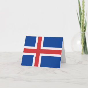 flagga island anteckningskort