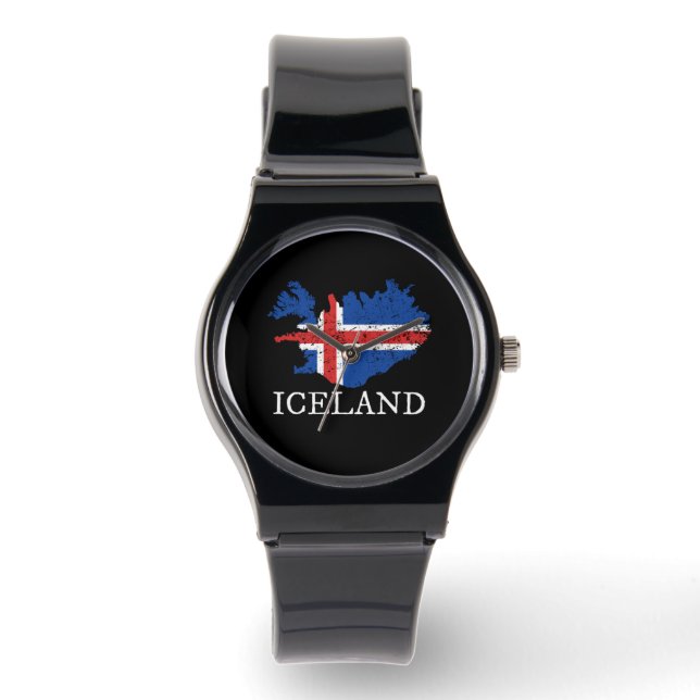 Flagga island armbandsur (Framsida)