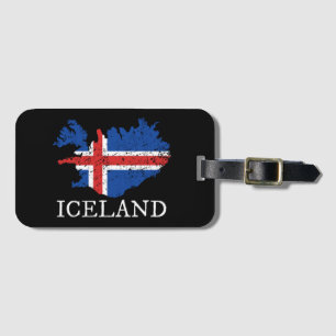 Flagga island bagagebricka