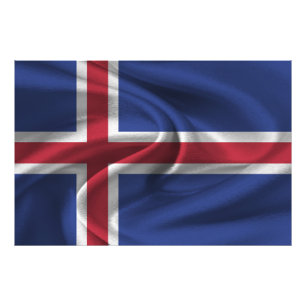 Flagga island fototryck
