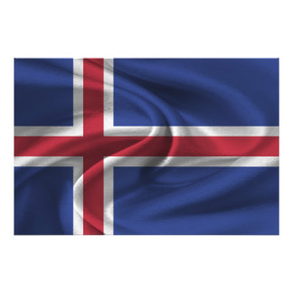 Flagga island fototryck
