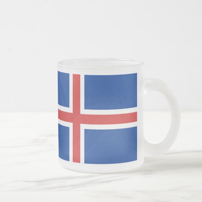 flagga island frostad glasmugg (Höger)