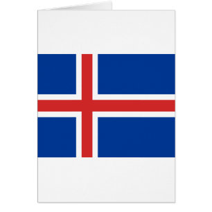 flagga island hälsningskort